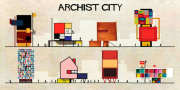 Arte y arquitectura se fusionan en la serie de ilustraciones «Archist City»