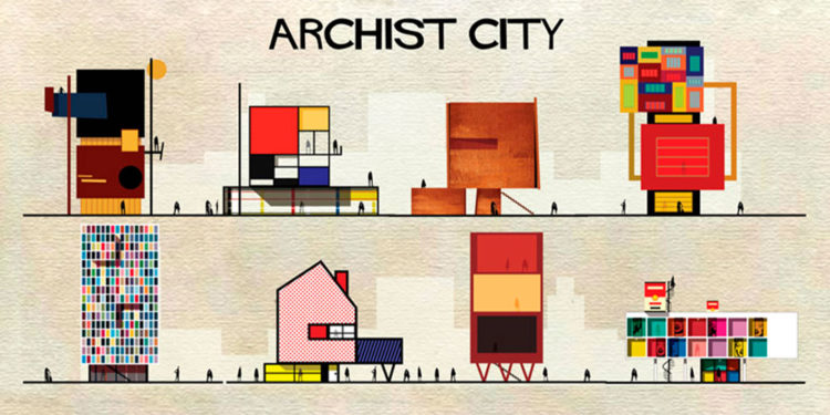 Arte y arquitectura se fusionan en la serie de ilustraciones «Archist City»